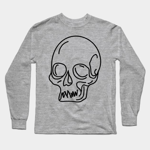 Cartoony skull Long Sleeve T-Shirt by PrintSoulDesigns